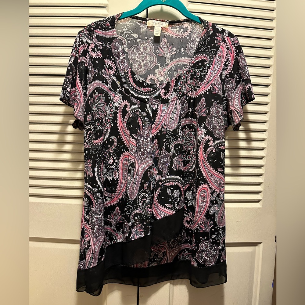 DONATED❌Dressbarn, Paisley Print Blouse, Sz 14/16